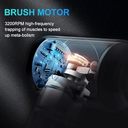 Tozer mini gun meszer machine for pain relief - body, neck, shoulders, back, weapons and legs cargo - 6 speed settings - deep tissue handhald massage (black) (black) for men and women for all body pain relief for men and women