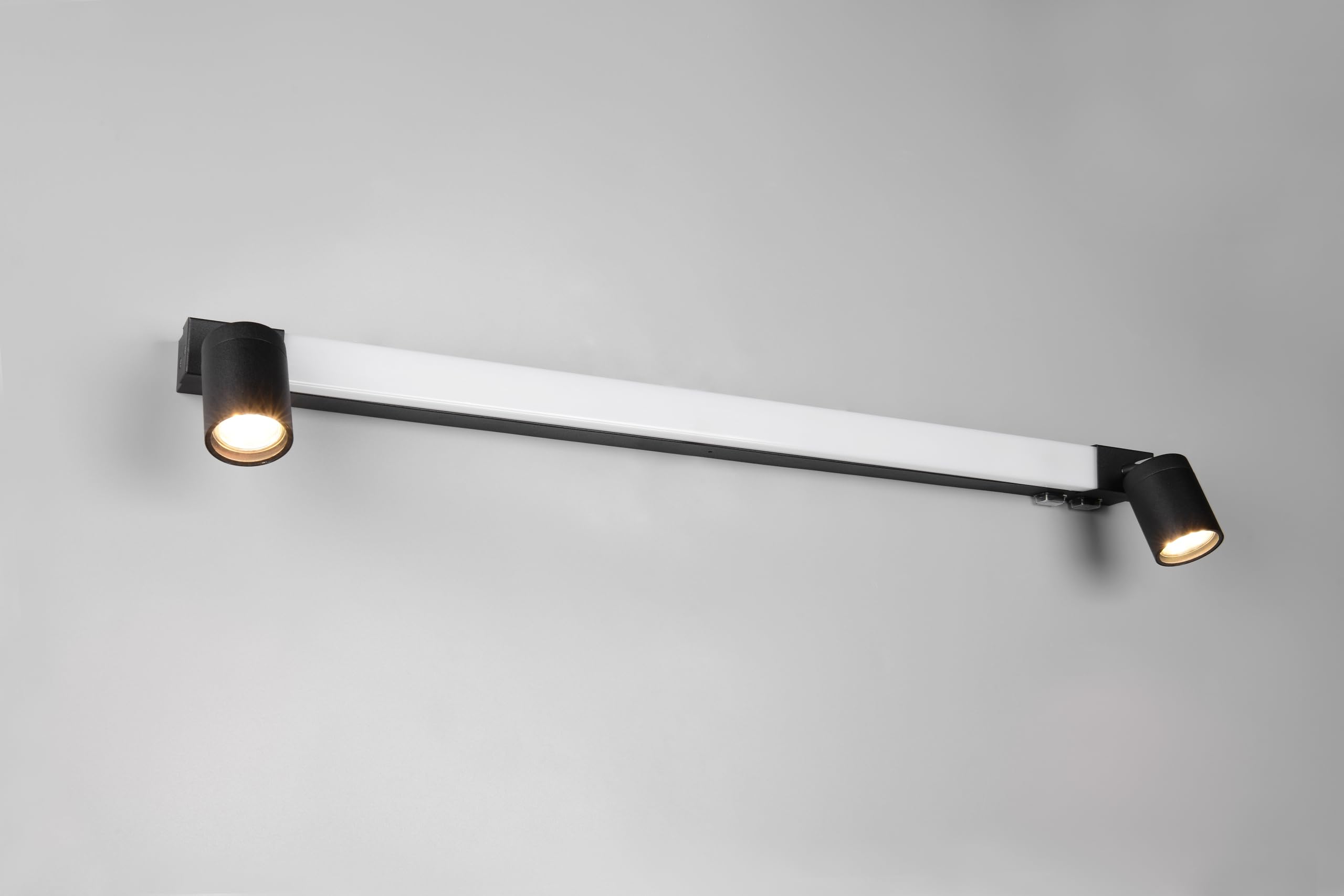 Trio Leuchten LED Badezimmer Wandleuchte Enrico 281479332, Metall Schwarz matt, 9 Watt LED, exkl. 2x GU10, Lichtfarbe einstellbar