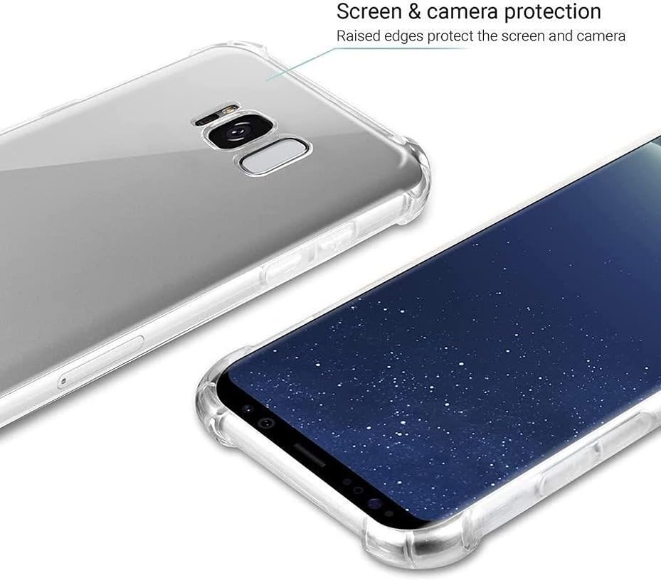 Image of BOXXO Flexible Back Cover for Samsung Galaxy S8 Plus | Back Cover Transparent Clear Shockproof Case Four Corner Protection | Slim Protective Mobile Phone Cover for Samsung Galaxy S8 Plus