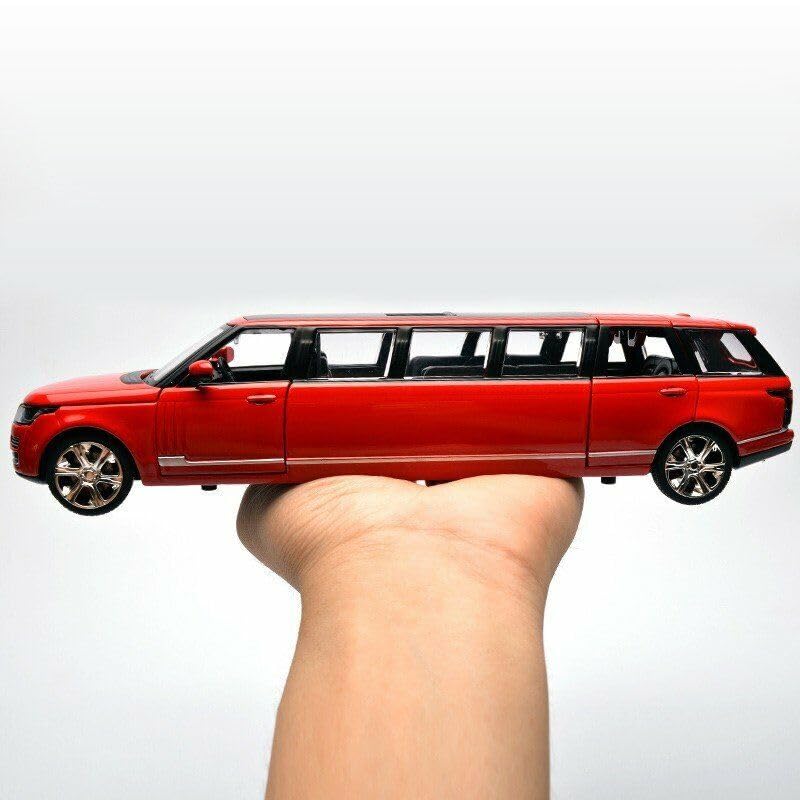 Image of Long Range Rover Diecast Metal Pullback Toy Car With Openable Doors & Light, Music Boys Car For Kids Best Toys Gifts Toys For Kids, Multicolor