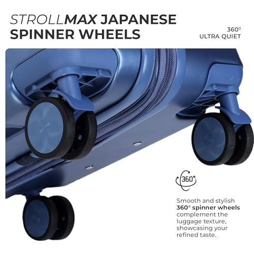 Image of Verage Luxe Romero Set of 2 (M+L) Polycarbonate Hard Shell Luggage with TSA Lock, Lightweight Trolley Suitcase with Double Spinner Wheels, 5-Year International Warranty (24 /28,Midnight Blue)