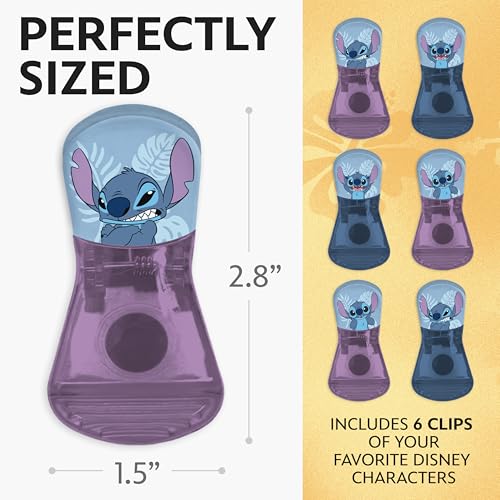 Image of Disney Stitch Magnetic Chip Clips, Set of 6