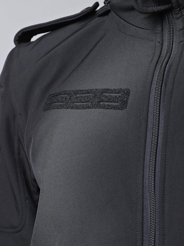 Image of MOUNTMILLER Men's 12 Zipper Softshell Hooded Tactical Jacket | Water-Repellent, Multi-Pocket, Abrasion-Resistant - Perfect for Outdoor Activities, Hiking, and Trekking