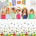 3 Pcs Building Blocks Tablecloth 105 x 54 inches - Building Blocks Theme Party Decorations Disposable Plastic Table Cover for Children Kids Birthday Party Decor Supplies Favors (White)