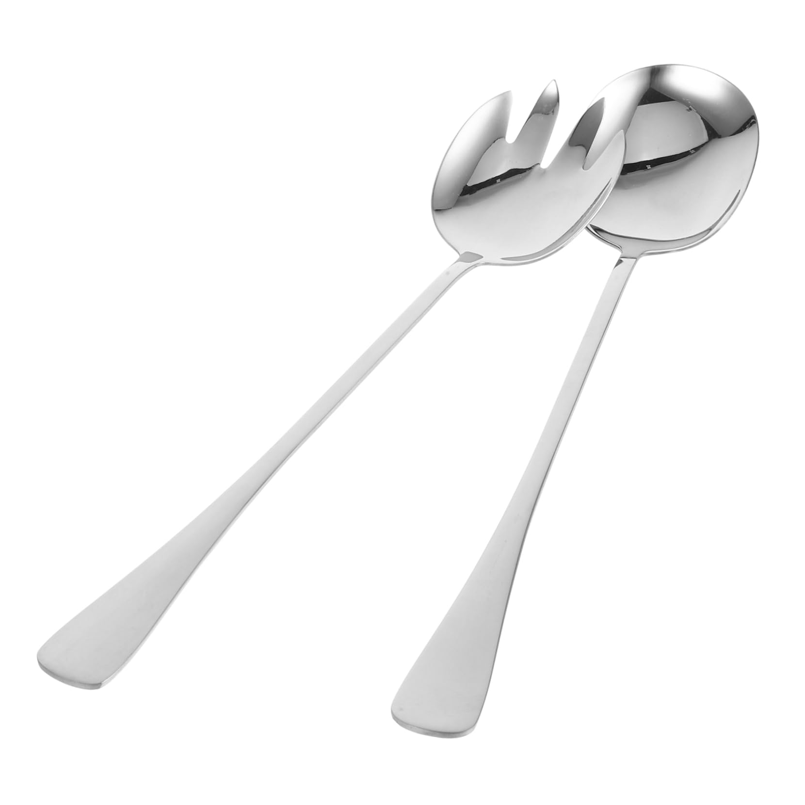 KICHOUSE 1set Large Serving Spoons and Forks Handle Buffet Utensils for Distribution at Parties Home and Restaurants