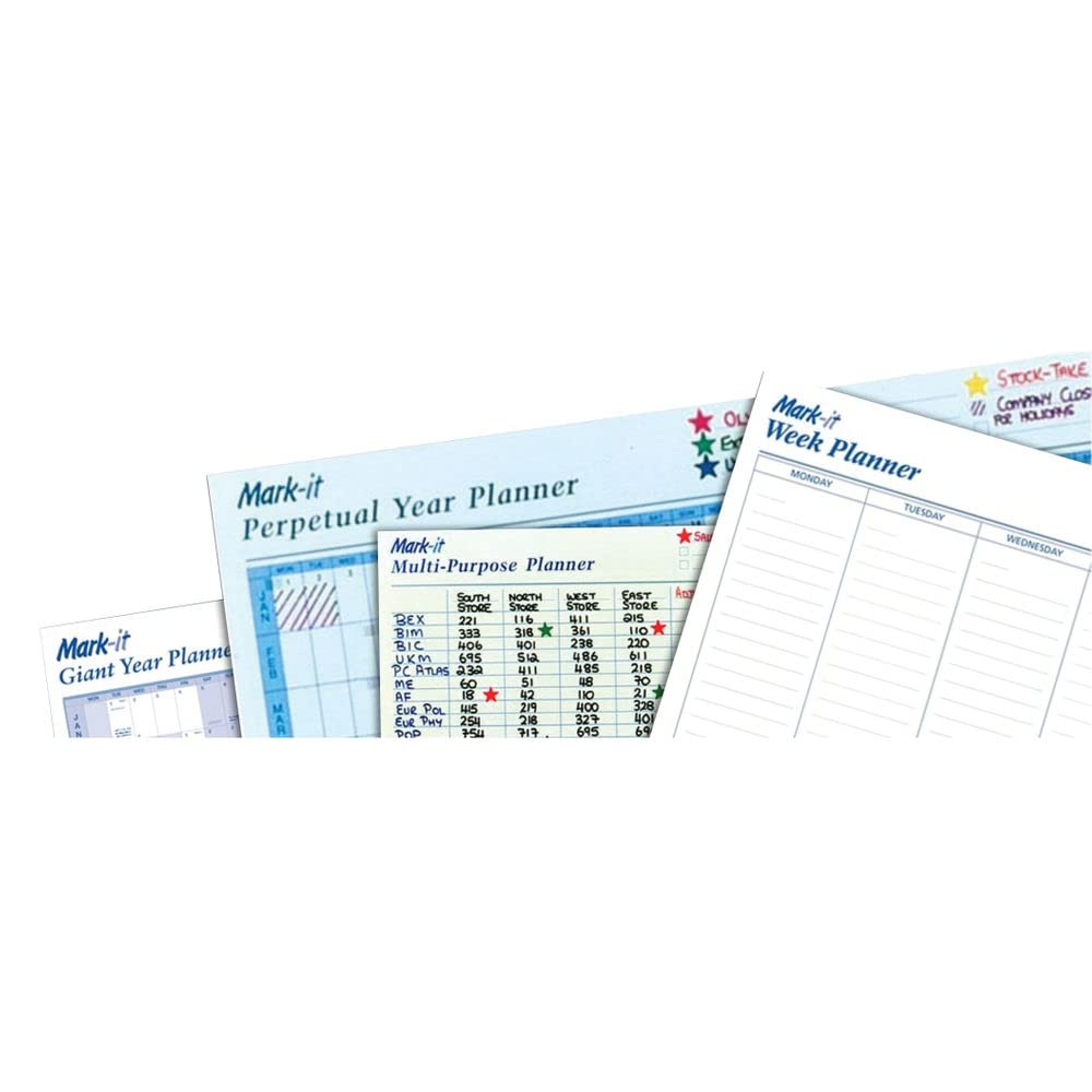 Month Planner - Laminated Reusable Wall Planner Family Organiser Office Staff Appointments With FREE Accessory Kit