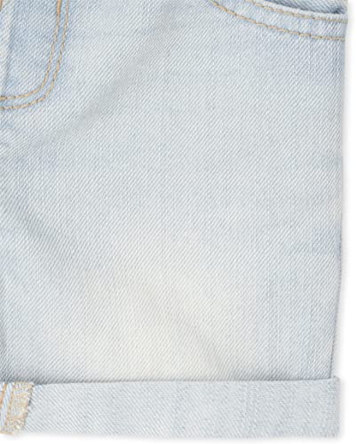 The Children's Place baby girls The Children's Place and Toddler Roll Cuff Denim Midi Casual Shorts, Becca Wash-2 Pack, 2T US - image 6