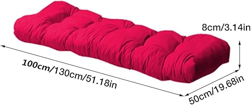 Miniatura 3 de XJGOH Cojines y cojines para mecedora, cojines de banco acolchados gruesos con lazos, cojín de tatami antideslizante para 2-3 plazas, lavables para