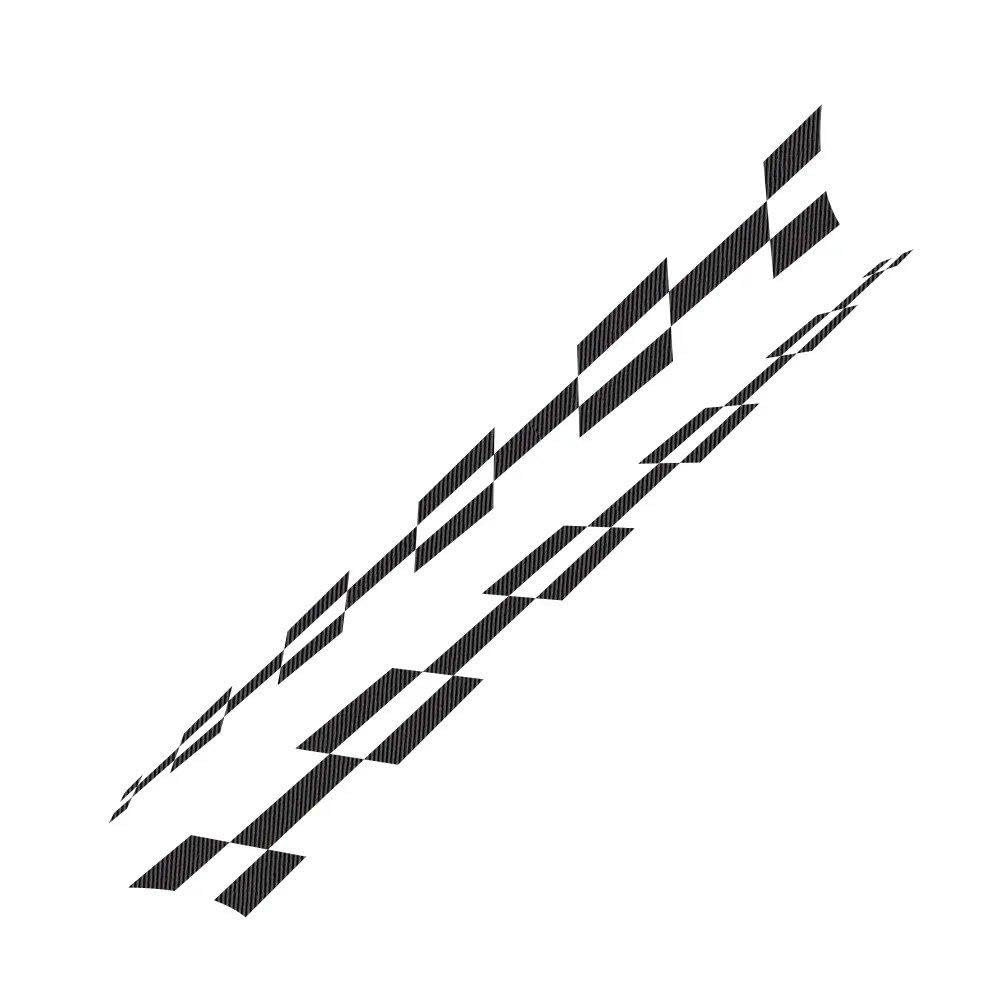 Dabhuoc Carbon Fiber Car Body Stickers Sport Styling Vinyl Decals Auto Decoration Accessories(Carbon Fiber)