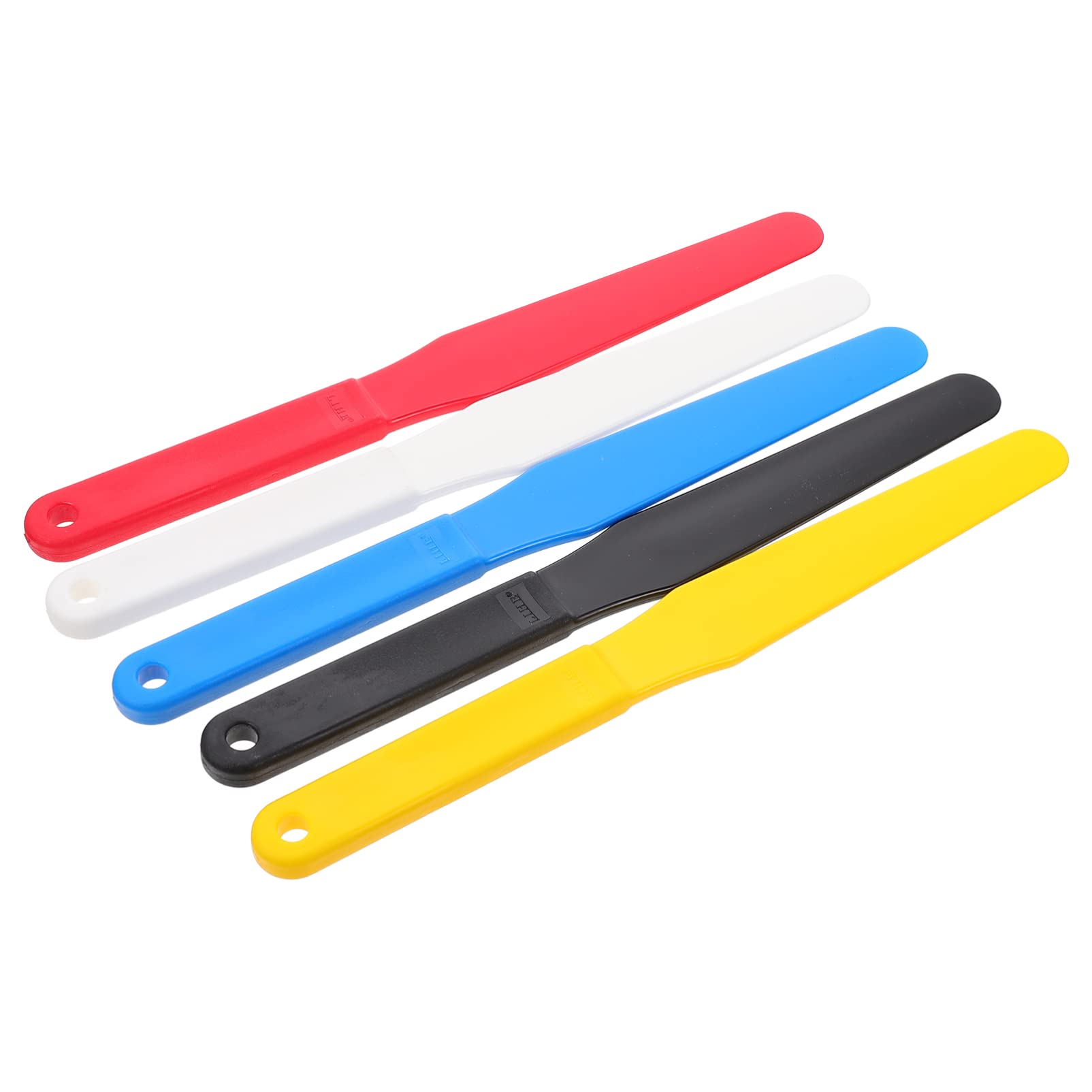 Gogogmee 5pcs Multipurpose Oil Painting Palette Knives for Artists Mixing Scrapers Spatulas Set Plastic for Oil Painting Art Supplies Random Color