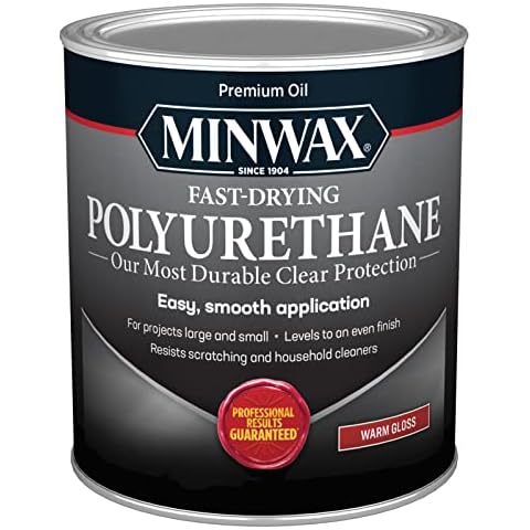 Minwax 63000 Fast Drying Polyurethane Clear Gloss, Quart Cover