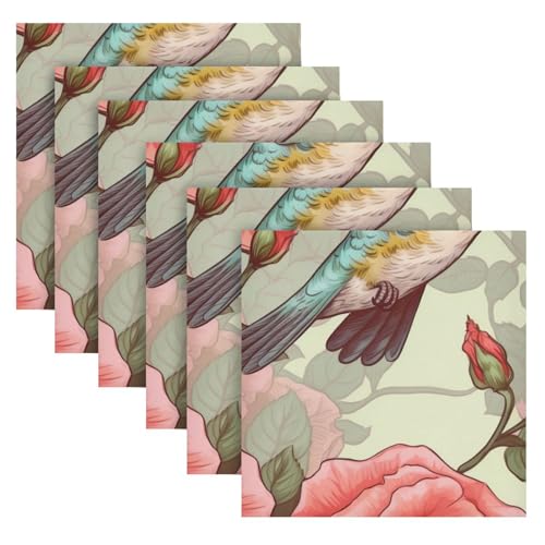 Servilletas de Tela Multicolor Poliéster Set x6 miniatura 2