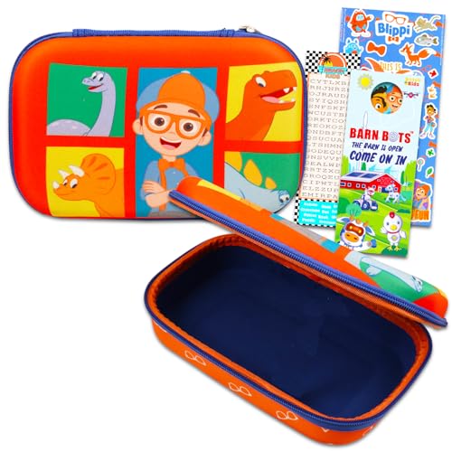 Image of Blippi Pencil Case for Kids - Stationery Storage Bag Bundle with Molded Pencil Case Plus Bookmark, Stickers, More | Blippi School Supplies for Kids, Boys, Girls