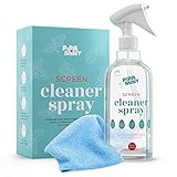 Screen Cleaner Spray (16oz) Large Bottle Screen Cleaner for TV Screen, Computer Screen, Laptop, Phone, Tablet, Smart Watch - Microfiber Cloth Included