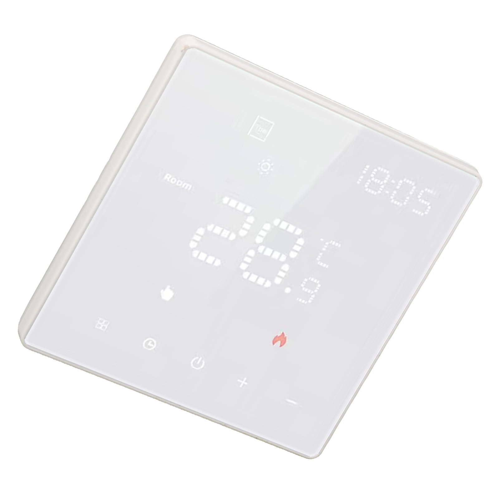Termostato Smart WiFi, Regolatore Temperatura Bianco 100-250V 16A Compatibile con App Tuya e Controllo Vocale, Cronotermostato per Riscaldamento Elettrico a Pavimento