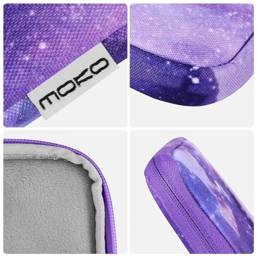 Image of MoKo 9-11 Inch Tablet Sleeve Bag Padded Protetive Carrying Case | Fits New 11inch iPad Air M4, iPad A16 2025, iPad Pro 11 M4, Air 5 /4 /3, iPad 10 /9 /8th Gen, Tab S8 /S9 11 inch, Purple Starry Sky