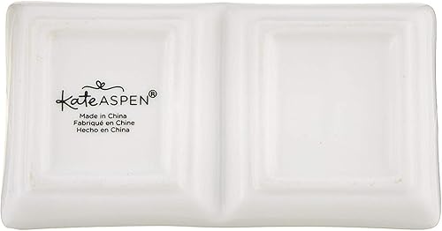 Miniatura 4 de Kate Aspen - Juego de 6 platos de joyería para anillos de compromiso con el señor y la señora