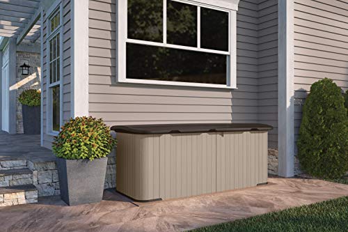 image for Suncast Multipurpose All-Weather Resin Storage Shed-Hinged Lid and Rei