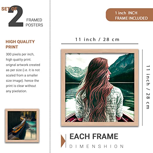 Image of kotart Paintings Modern Art Wall Decor Framed Paintings for Bedroom Room Living Room - Framed Wall Posters /Paintings with Frame - Paintings for Wall Decoration, Set of 5 - Combo18