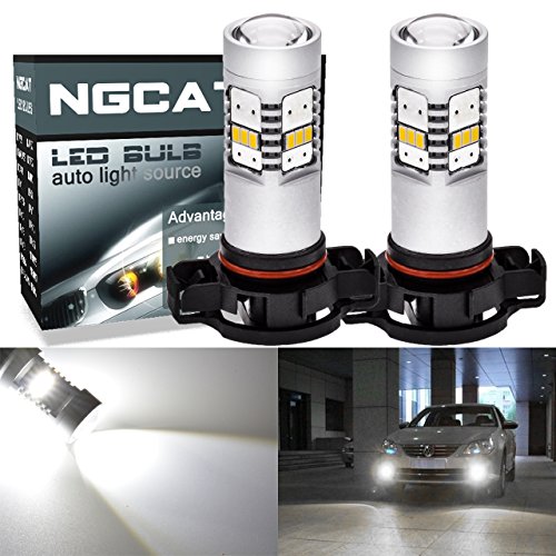 ngcat 1800 lúmenes 14 SMD 3020 CREE H16 5202 bombillas LED para automóvil coches DRL luces antiniebla delanteras luces de conducción diurna Luz, DC 10 – 16 V Xenon blanco (Pack de 2)
