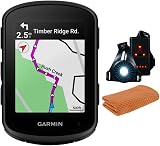 Garmin 010-02695-00 Edge 840, kompakter GPS-Fahrradcomputer, nur Gerät mit Workout-Kühlungs-Sport-Handtuch und Deco Essentials tragbares Pendler-Sicherheitslicht vorne und hinten - 1
