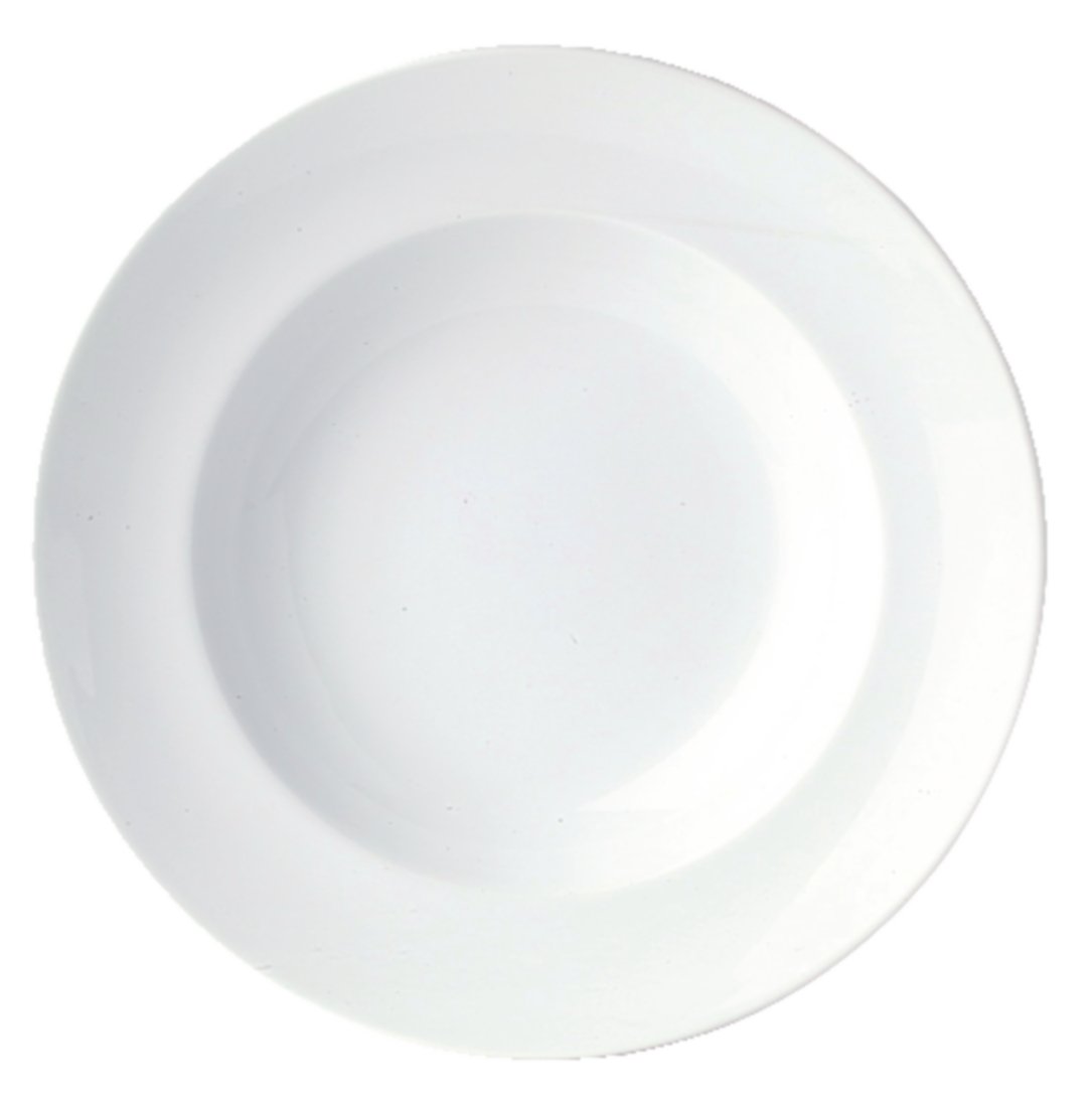 Assiette à pâtes blanche classique - Dimensions : 280 mm. Quantité : 6.