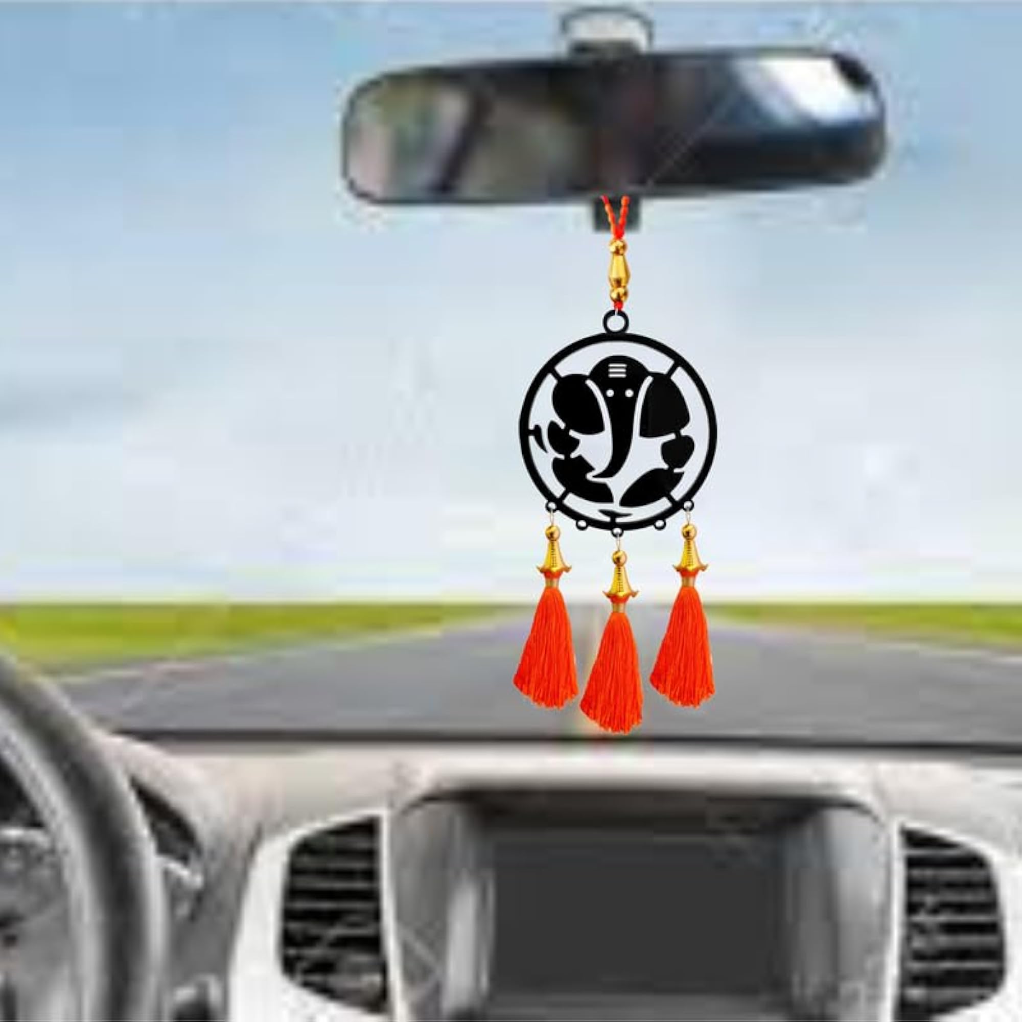 Acrylic Lord Ganesha Car Hanging Decor