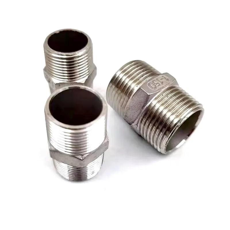 Conector de unión de tubería hexagonal de acero inoxidable SS304 con rosca macho BSP de 2-1/2" (1 unidad)