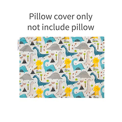 Image of ALVABABY Toddler Pillowcases 2 Pack Organic Cotton Kids Pillow Cover Fit 13 inchx 18 inch or 12 inchx20 inch Envelope for Girl Boy Travel