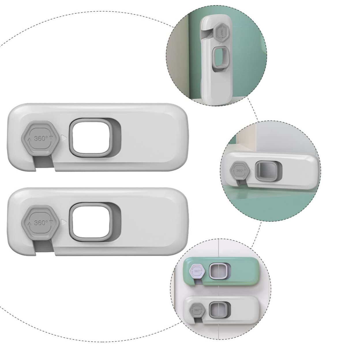 Baluue 10 Stk öffnen Sie das Türschloss Backofen Sicherheitsschlösser für Fenstersicherheit Magnet protect schutzzelt Schubladenschloss für Kinder -Sicherheitsschlösser Einfach Möbel
