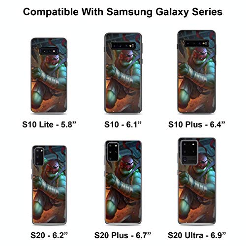 Phone Case Ninja Turtle Raphael Art Compatible With Iphone 6 6S 7 8 X Xs Xr 11 Pro Max Se 2020 Samsung Galaxy Charm Bumper Transparent #TOP4