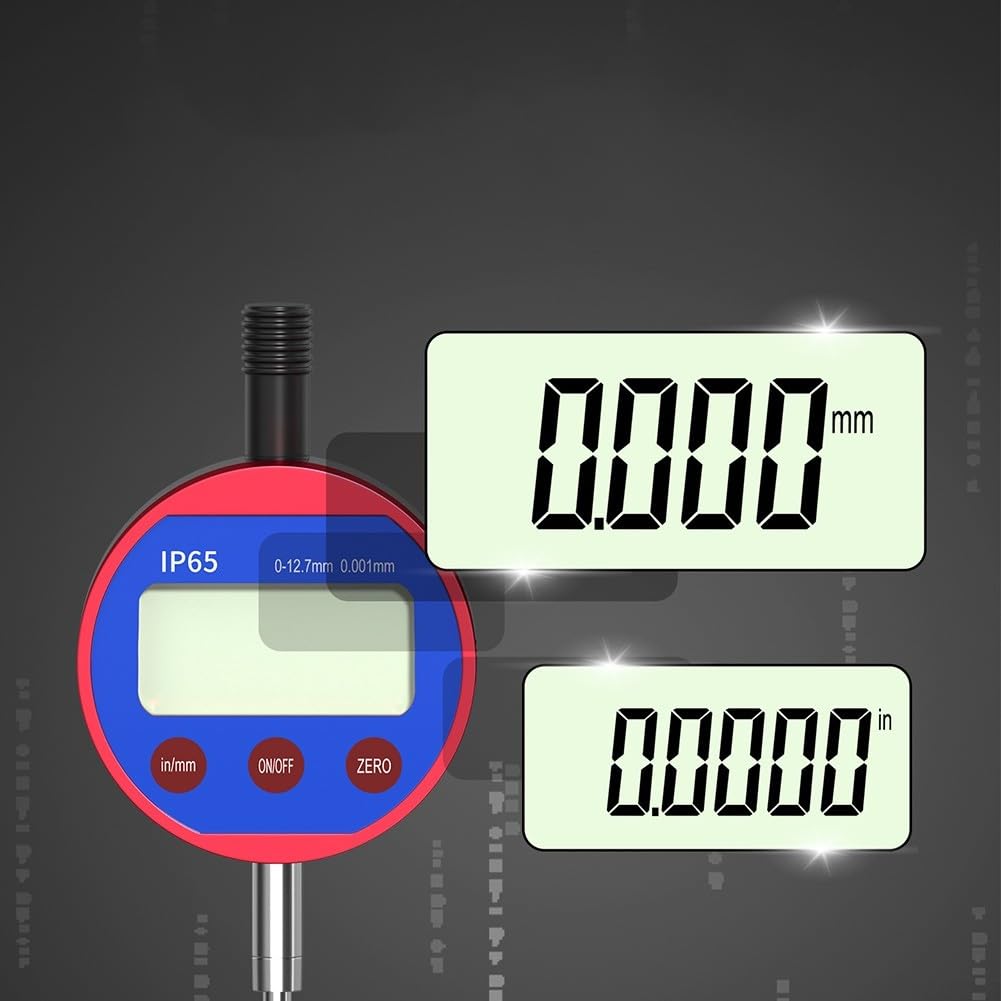 Instrumento de medición digital recargable con pantalla LCD, sondas intercambiables y control de palanca de elevación, métrico y unidades, resistente al agua, para indicador de esfera y micrómetro (0
