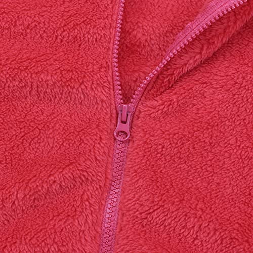 Image of Toddler Girls Boys Fleece Hoody Jacket Zip Up Teddy Coat Warm Winter Outwear