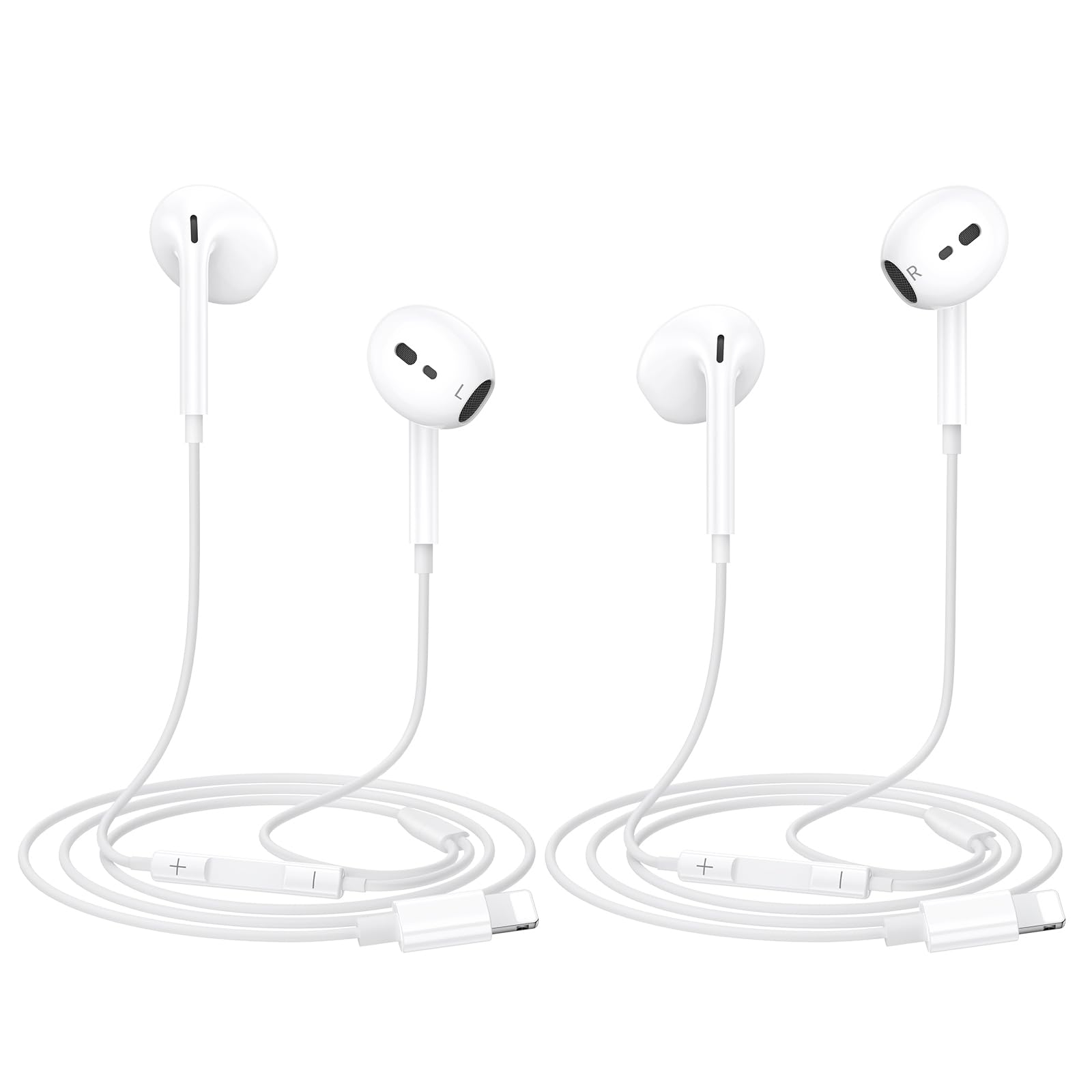 Kabelkopfhörer für iPhone 14/13/12/11, In Ear Kopfhörer mit Kabel, [MFi-Zertifiziert] Kabel Kopfhörer mit Mikrofon und HiFi Stereo Ohrhörer für iPhone14/13/12 Plus Pro Max/XR/XS/X/SE/8/7/Plus/iPad iOS