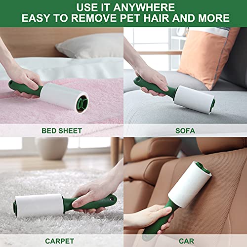 Fedicelly Extra Sticky Lint Rollers Pet Hair Remover For Laundry Clothes Furniture Carpet,Total 400 Sheets Dog Cat Hair Lint Remover Brush Couch #TOP5