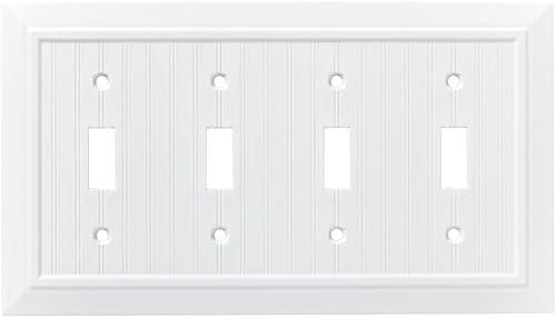 Franklin Brass W35265V-PW-C - Placa de pared clásica simple, cubierta para interruptor (paquete de 3 unidades)