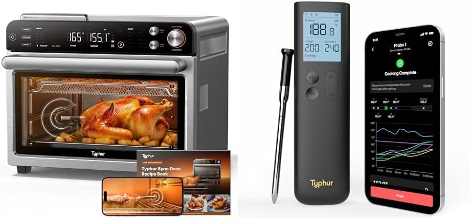 Bundle of Typhur Sync Oven + Typhur Sync Gold Life Wireless Bluetooth Smart Meat Thermometer