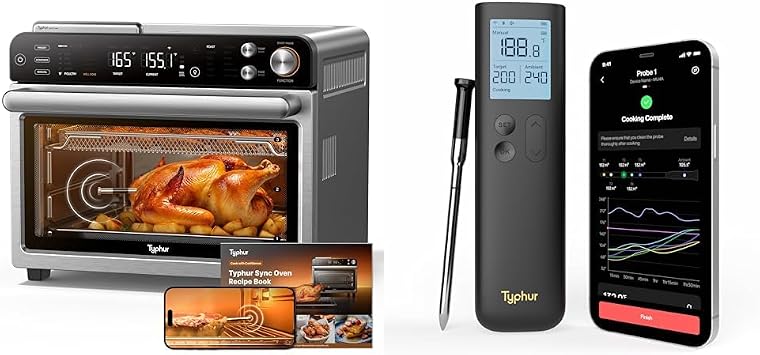 Bundle of Typhur Sync Oven + Typhur Sync Gold Life Wireless Bluetooth Smart Meat Thermometer