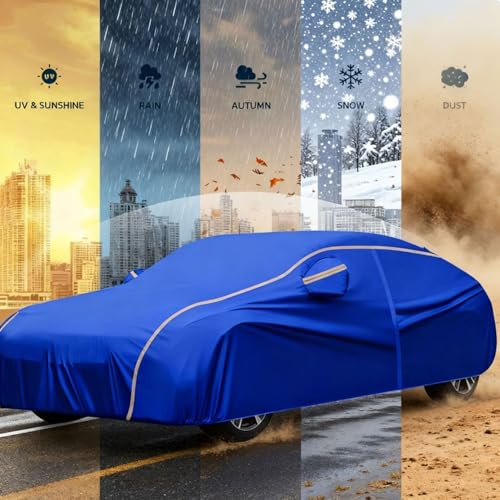 Bâche de protection voiture Audi Q5 housse imperméable anti-UV bleue - 3