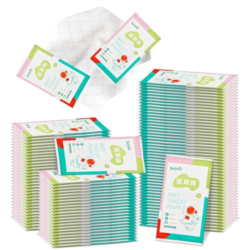 50 pcs Carta Igienica Umidificata,Salviette Carta Igienica,Estratto di Camomilla,Salviettine Intime,Confezionate