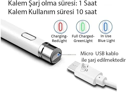 Samsung Galaxy A9 Plus Full Series Compatible Pen High Precision Touch Screen Pen White