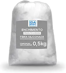 Fibra Silicone Branca Antialérgico Enchimento Almofada, Travesseiro, Artesanato 0,5Kg, 01Kg e 2KG (2000, Gramas)