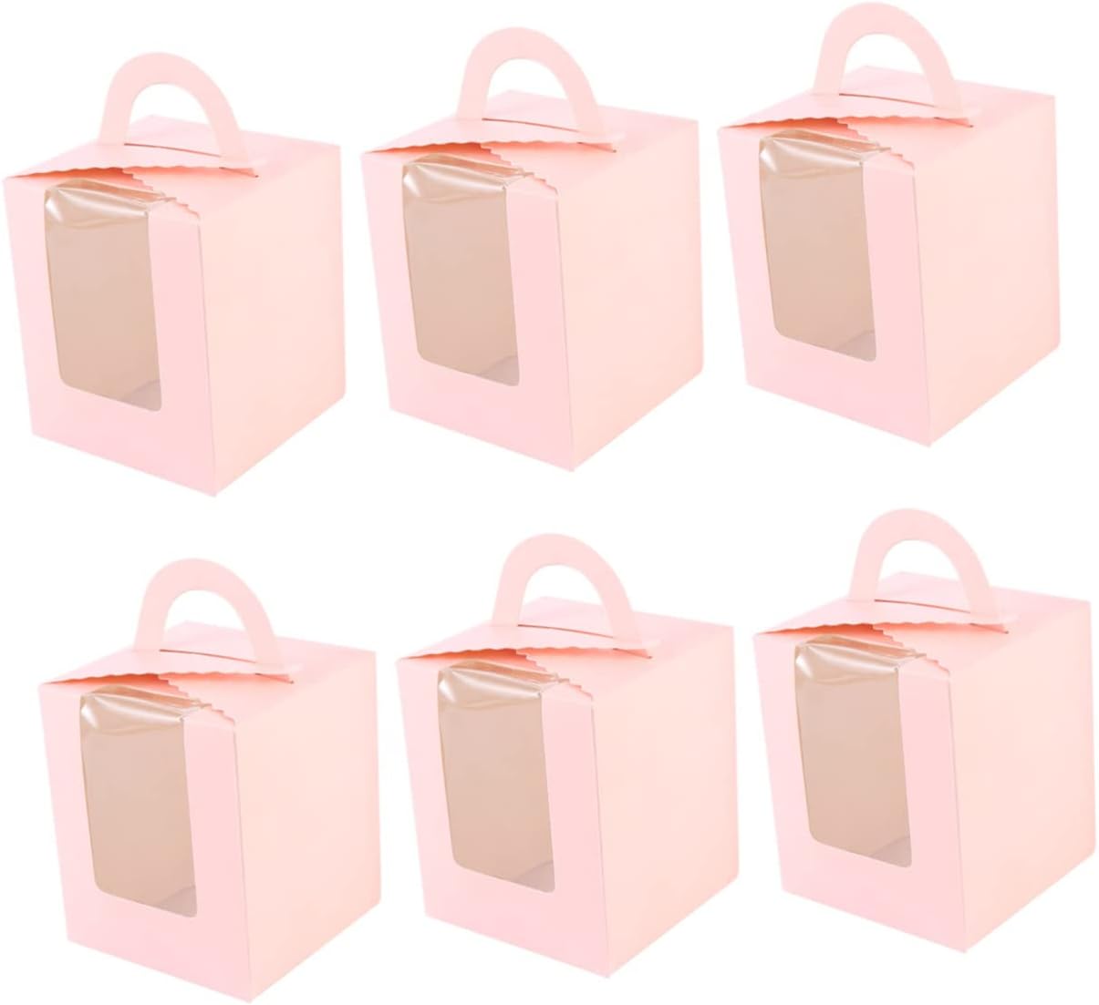 PRETYZOOM 50pcs Portable Cupcake Containers High Dome Lid Single Cake Box for Muffins and Pies Cardboard Packaging for Birthdays and Celebrations
