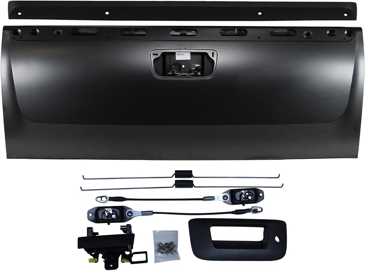 Painted to Match, Steel Tailgate Complete Assembly W/Lock & W/Easy Close Compatible with 2007-2013 Chevy Silverado & GMC Sierra 1500 2500 3500 Pickup, GM1901105