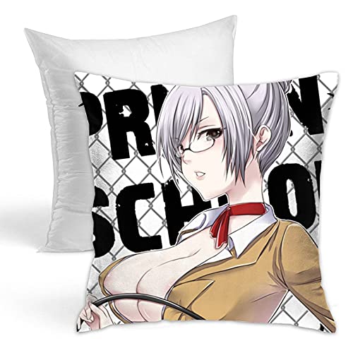 監獄学園 (19) 正方形 両面タイプ スロー枕 抗菌防臭、洗いやすい、 スパンコール枕（枕芯を含む） 背当て 装飾枕 座布団 アニメ周辺 誕生日プレゼント 45x45cm