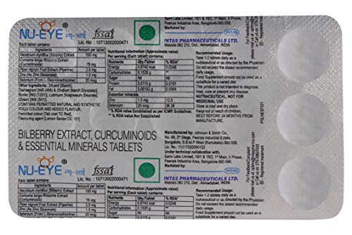 Nu Eye Tablets 15 Count Amazon In Health Personal Care