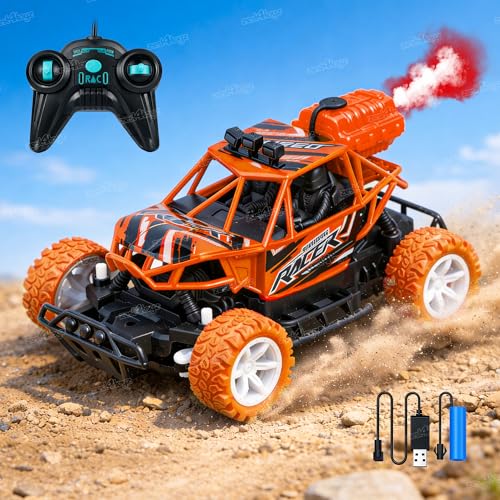 Image of Zest 4 Toyz Remote Control Car Toy for Kids Adults | Off-Road Monster Truck Climbing Racing Car | Mist Spray Effect | Drift RC Car | Rechargeable | USB Cable | LED Lights | Birthday Gift