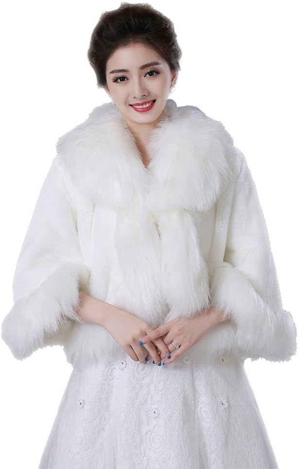 [XYX] フェイクファーショール フェイクファーラップ フェイクファーケープ 結婚式のショール 8809