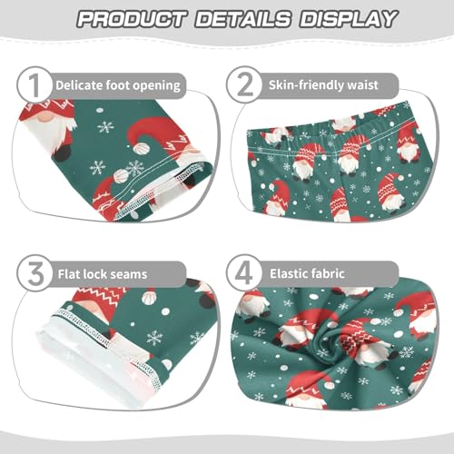 senya Girls Printed Leggings Yoga Pants Gnomes Wearing A Red Hat Pattern for Kids in 4t to 10 Years, 4T3