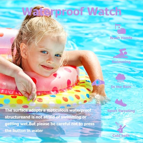 Kids Digital Watch for Boys Girls,Colorful Light 50M Waterproof Outdoor Sports Watch for Toddler Children with Stopwatch Alarm 12/24 H Functions - Kids Gifts for Boys Girls Ages 4-154
